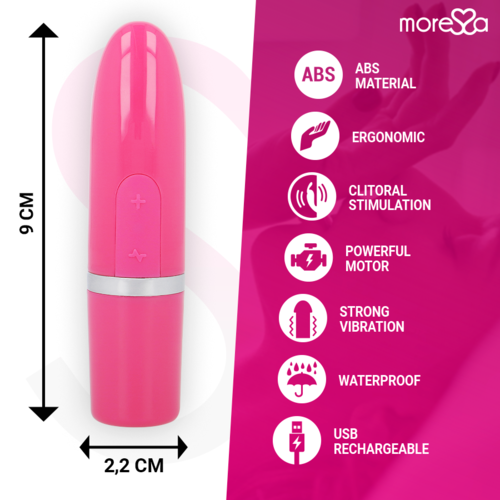 MORESSA - IVY  MASAJEADOR SIMULADOR LABIAL DE VIAJE ROSA