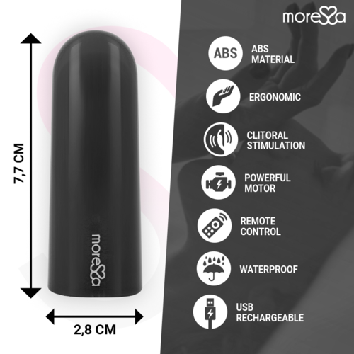 MORESSA - NIX POTENTE VIBRADOR MULTI JUEGOS CONTROL REMOTO NEGRO