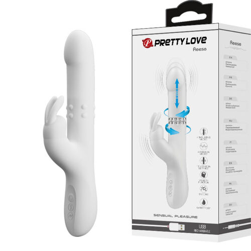 PRETTY LOVE - REESE VIBRADOR CON ROTACIN PLATEADO