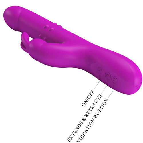 PRETTY LOVE - REESE VIBRADOR CON ROTACIN MORADO