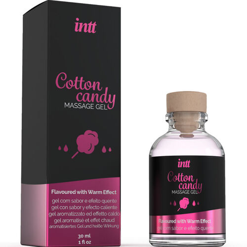 INTT MASSAGE & ORAL SEX - GEL DE MASAJE CON SABOR A ALGODN DE AZUCAR Y EFECTO CALOR