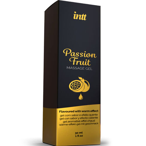 INTT MASSAGE & ORAL SEX - GEL DE MASAJE SABOR A FRUTA DE LA PASIN EFECTO CALOR